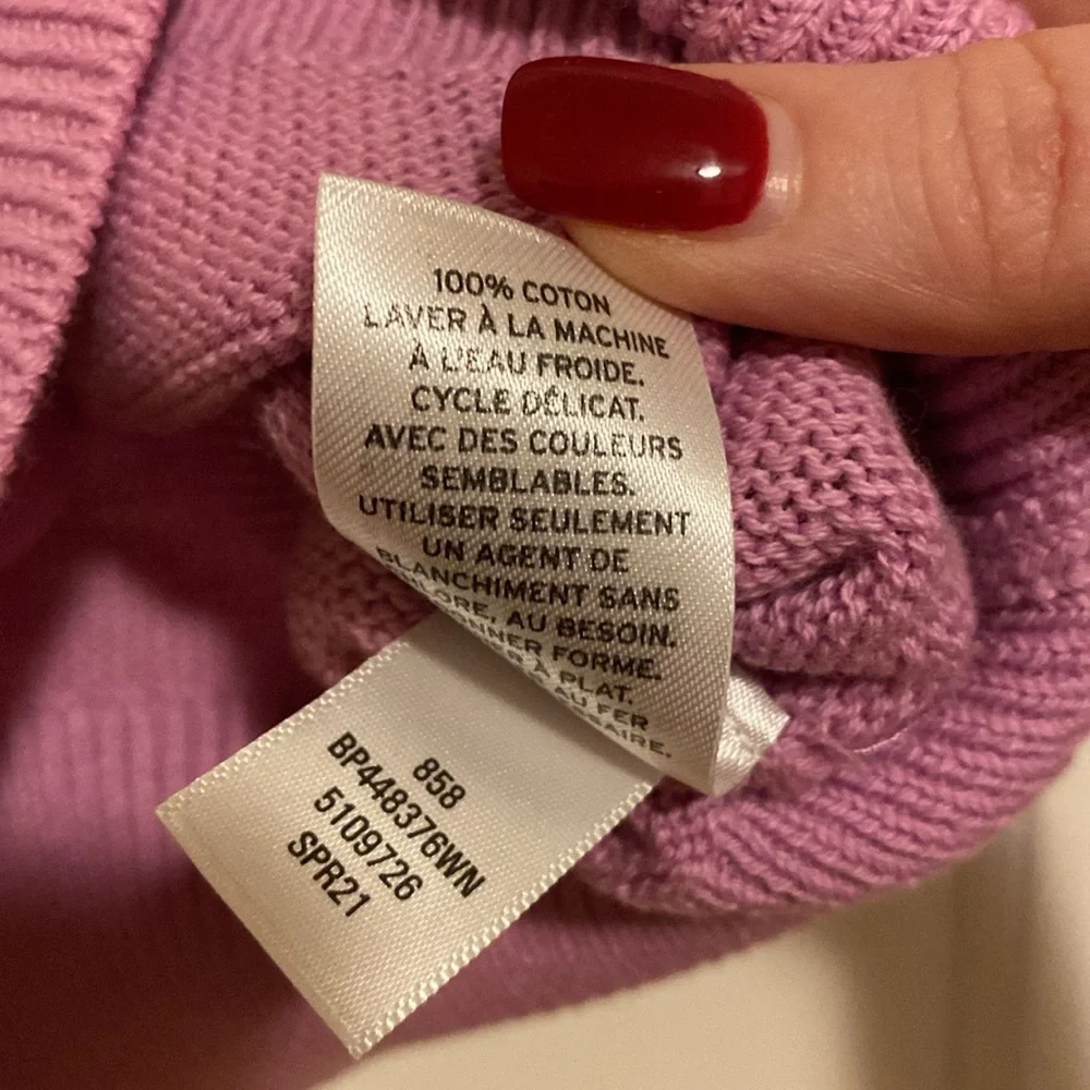 🎀 5/$20 🎀 NWT Bp Knit Crochet Tank Top Tulip size in purple tulip - Picture 7 of 13